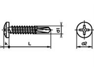 Linsen-Bohrschrauben Kreuzschlitz Form H DIN 7504 N verzinkt