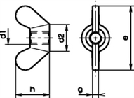 Flügelmuttern DIN 315 Temperguss verzinkt