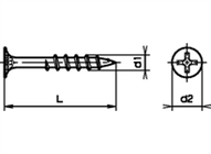 Schnellbauschrauben mit Grobgewinde und Stufenkopf