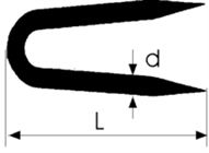 Agraffen verzinkt blau