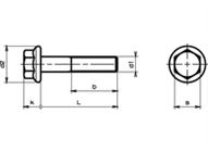Sechskant mit Flansch DIN 6921-8.8 verzinkt blau