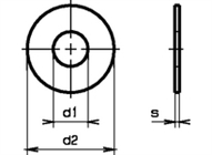 Scheiben halbstark verzinkt blau (Industriepackungen)