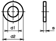 Scheiben ohne Fase DIN 125 A verzinkt