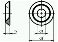 Senkscheiben für Senkschrauben 90° verzinkt