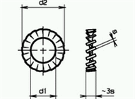 Fächerscheiben Form A aussengezahnt DIN 6798 A verzinkt (Industriepackung)