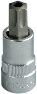 Steckschlüssel TX mit stirnseitiger Bohrung