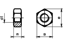 Sechskt-Muttern 0,8 D