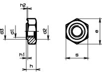 Sechskt-Schweissmuttern
