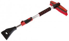 Schneebesen mit Eiskratzer, rot