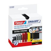 tesa Klettband extra strong, schwarz