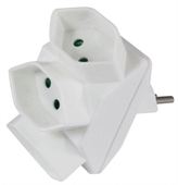 Mehrfachstecker Stern, weiss