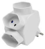 Mehrfachstecker 3 x T13 Stern weiss