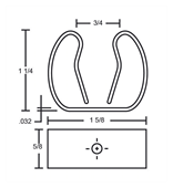 Preview: GIBSON Universalklammer, vernickelt, mit Schraube