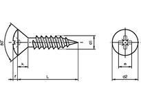 Linsensenk-Blechschr.,KS 'Z' und Spitze
