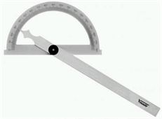 Gradmesser 0-180° aus Stahl, mattverchromt
