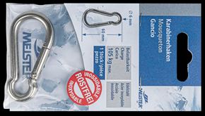 Preview: Feuerwehr-Karabinerhaken mit Zahnverschluss 