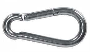 Feuerwehr-Karabinerhaken INOX mit Zahnverschluss