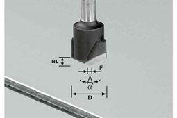 FESTOOL V-Nutfräser zum Bearbeiten von
Aluminiumverbundplatten
