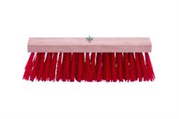 Strassenbesen aus rotem Elaston, 5 Reihen