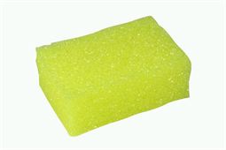 Glasporen-Schwamm, hart und robust, gelb