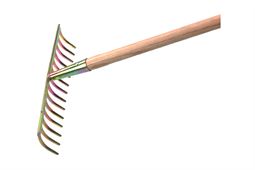 Baurechen mit 14 gebogenen Zinken, Breite 375mm