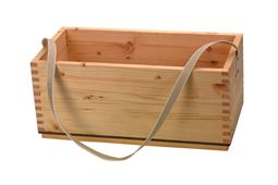 Allzweckkiste aus massivem Tannenholz, roh