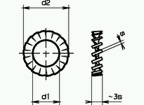 Fächerscheiben aussengezahnt