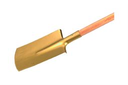 Gartenspaten mit Tritt, goldbronziert