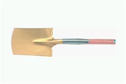 Gartenspaten mit Tritt, verzinkt, goldbronziert