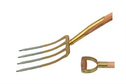 Grabgabel, goldbronziert, mit Federdülle