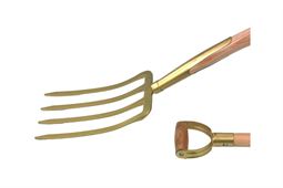 Grabgabel, goldbronziert mit Federdülle