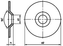 Senk-Scheiben für Holzbauschrauben