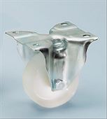 Bockrolle mit Polyamidrad weiss 125x40mm