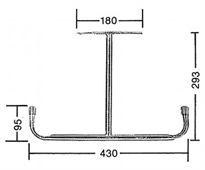 Deckenhaken, verzinktes Stahlrohr, Tragkraft 60kg
beidseitig