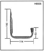 Wandhaken aus verzinktem Stahlrohr, Tragkraft 30kg