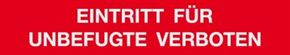 Hinweisschild aus Alu, selbstklebend