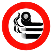 Hinweisschild aus Kunststoff, selbstklebend Ø152mm