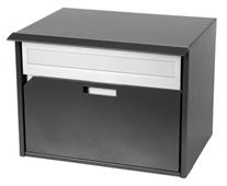 Huber Briefkasten Alu 400 mit Regenschutzleiste