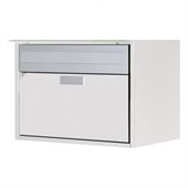 Huber Briefkasten Alu 400 mit Regenschutzleiste