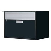 Huber Briefkasten Alu 400 mit Regenschutzleiste