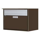 Huber Briefkasten Alu 400 mit Regenschutzleiste