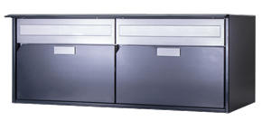 Huber Briefkasten Alu 400 mit Regenschutzleiste