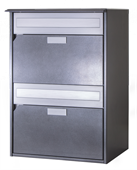 HUBER Briefkasten Modell Alu 400 2übereinander