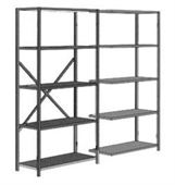 Steckregal verzinkt (1 Grund-+1 Anbauelement)