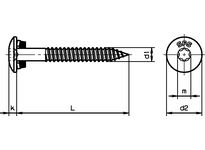 Fassadenschrauben TS-S-D12 mit Dichtscheibe Alu