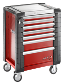 FACOM Werkstattwagen mit 7 Schubladen -
5 Schubladen Höhe 60mm
1 Schublade Höhe 130mm
1 Schublade Höhe 200mm