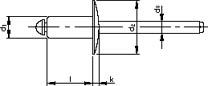 POP-Blindnieten Alu (grosser Kopf) TAPD 58 BSLF12