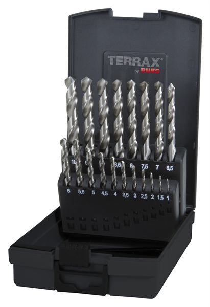 TERRAX HSS-G Spiralbohrer-Kassette 19-teilig