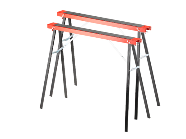 Technocraft Klappböcke aus Stahl, rot lackiert