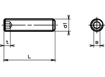 Gewindestifte In-6kt und Kegelkuppe